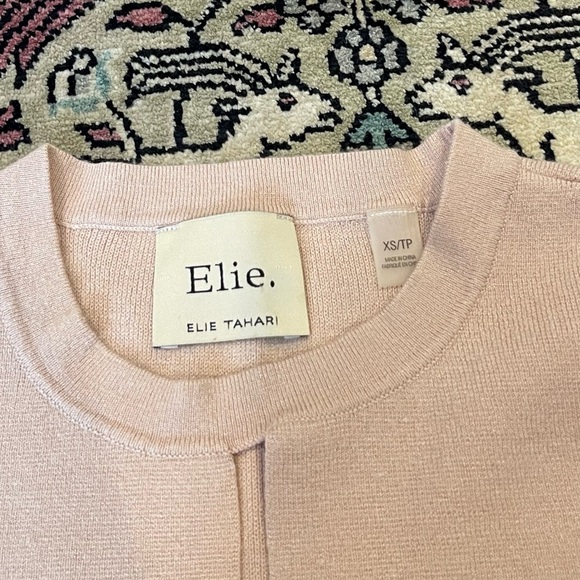 Ellie Tahari Tan Front Slit Tank Top Size XS - Picture 6 of 7